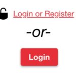 Examples of login links and buttons.