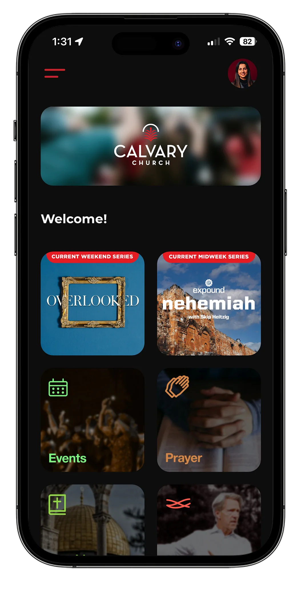 Calvary App Preview Home